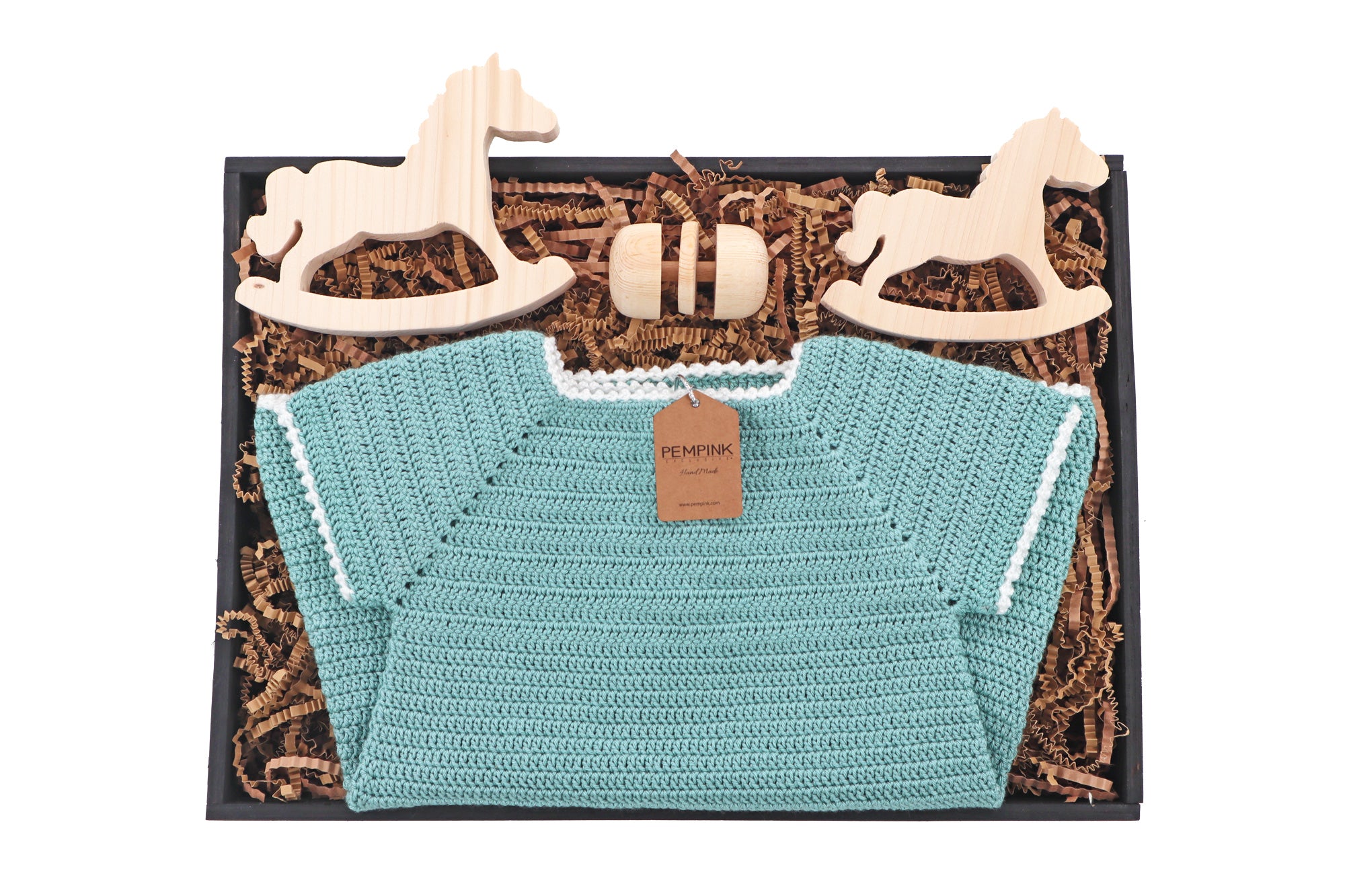 Natural Blue Baby Gift Set