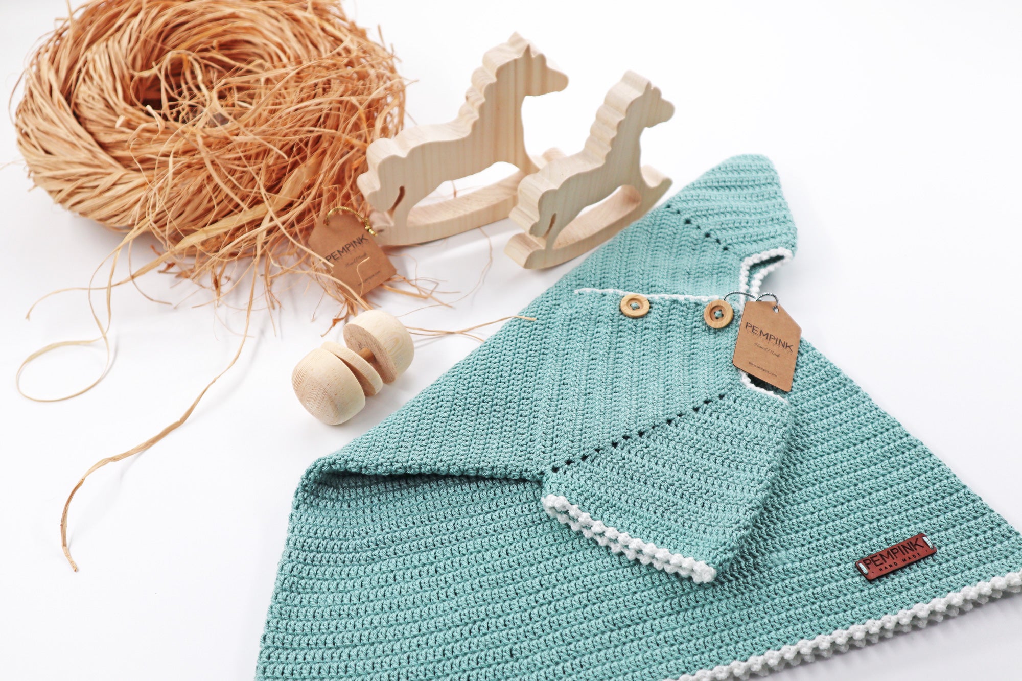 Natural Blue Baby Gift Set