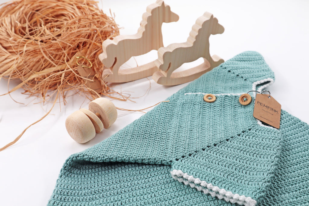 Natural Blue Baby Gift Set